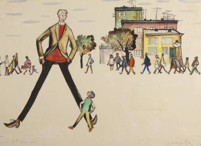 [Мастер книжной графики] Лемкуль Ф. В. Дядя Степа. Стр. 2-3. Оригиналы иллюстраций к книге С. 