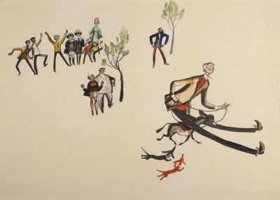 [Мастер книжной графики] Лемкуль Ф. В. Дядя Степа. Стр. 8-9. Оригиналы иллюстраций к книге С. 