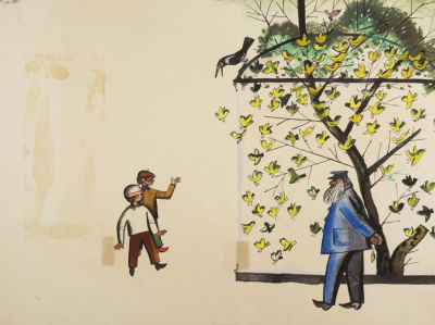 [Мастер книжной графики] Лемкуль Ф. В. Дядя Степа. Стр. 136-137. Оригиналы иллюстраций к книге 