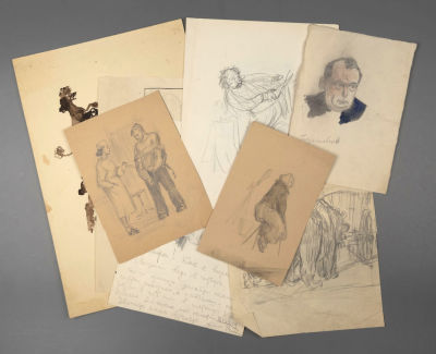 [Мастера книжной иллюстрации] Скобелев М. А. Разнообразные карандашные рисунки, акварели. 8 