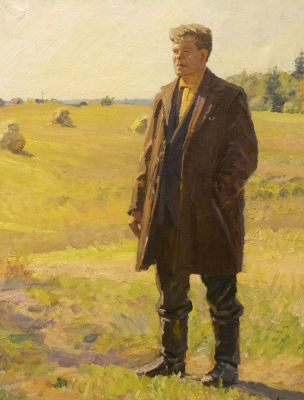 Белов Ю. В. Портрет директора совхоза Петрова А. М. 1975. Холст, масло. Размер 100х75 см. Хороше 