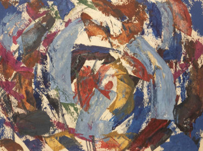 Иванов К. К. Эскиз Большого витража для зала Правительства. 2005. Картон, масло. Размер 21х28 см. 