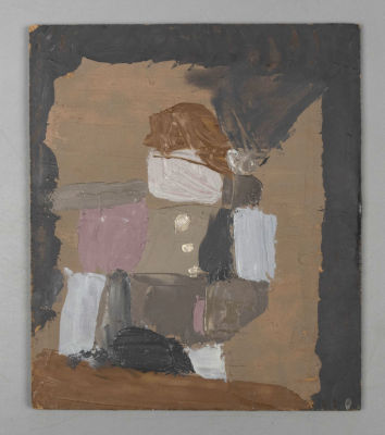 Жуков В. Карлсон. 1981. Оргалит, масло. Размер 18х14 см. Хорошее состояние. Незначительное 