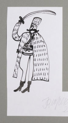 [Митьки] Флоренский А. Чапаев. Иллюстрация к книге В. Гаврильчика &laquo;Комедийный анбаръ&raquo;. 2007. 