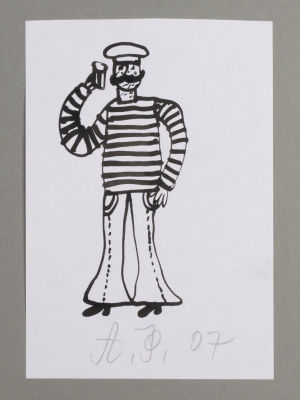 [Митьки] Флоренский А. Матрос. Иллюстрация к книге В. Гаврильчика &laquo;Комедийный анбаръ&raquo;. 2007. 
