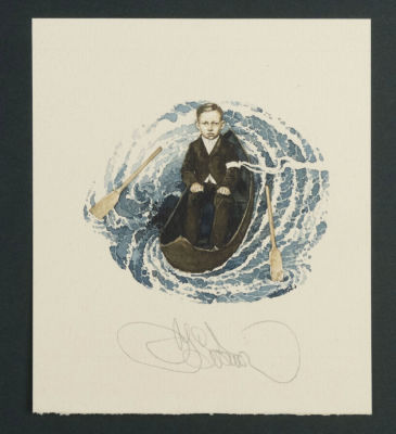 Калинович К. Артюр Рембо. Оригинал заставки шмуцтитула. 2014. Бумага, акварель. Размер 12,5х10 