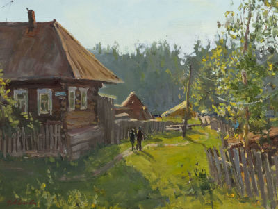 Мехова Е. П. На рыбалку. 2021. Холст, масло. Размер 30х40 см. Хорошее состояние. 
Провенанс: от 