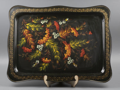 Жостово. Поднос. Худ. Пичукин. Лак, роспись. 1970-1980-е гг. Размер 57,3х42,5 см. 
Общие 