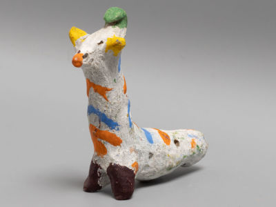 Хлудневский промысел. Козочка. Глиняная игрушка-свистулька. Калужская обл. 1980-1990-е гг. Разме 