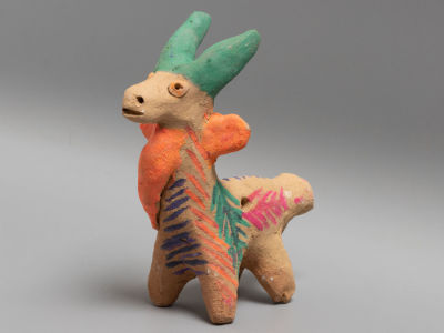 Кожлянский промысел. Авт. Дериглазова О.И. Козел. Глиняная игрушка-свистулька. Кожля, Курская 