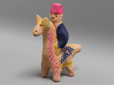 Кожлянский промысел. Авт. Дериглазова О.И. Всадник. Глиняная игрушка-свистулька. Кожля, Курская 