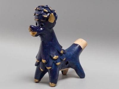 Абашевский промысел. Авт. Зоткин Т.Н. (1930-1988) Бычок. Глиняная игрушка-свистулька. С. 