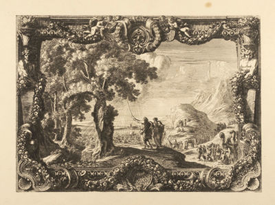 Porte (гравер). Библейский сюжет. Репродукция гравюры. Размер 25,5х34 см. Условно хорошее 