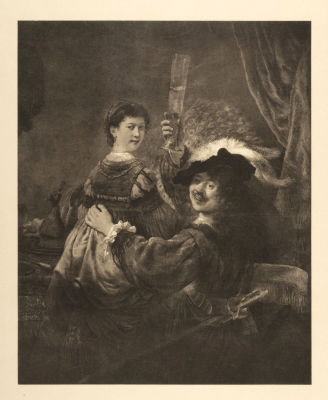 Рембрандт. Блудный сын в таверне. Гелиогравюра с живописного оригинала. Вторая половина XIX 