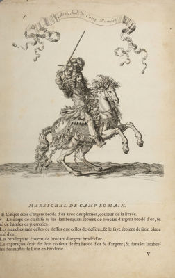 Шово Ф. (гравер). Маршал римского лагеря. Испания. Вторая половина XVII века. Бумага верже 
