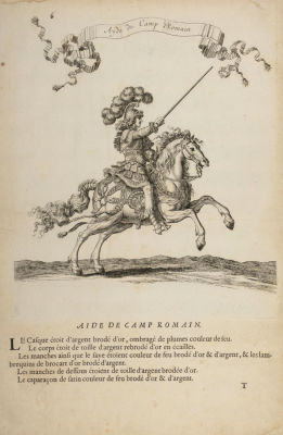 Шово Ф. (гравер). Римский адъютант. Испания. Вторая половина XVII века. Бумага верже, резцовая 