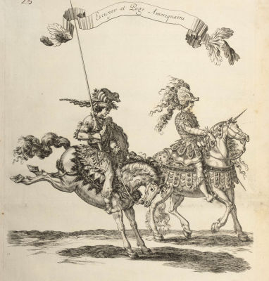 Шово Ф. (гравер). Американский сопровождающий и паж. Испания. Вторая половина XVII века. Бумага 