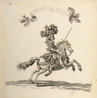 Шово Ф. (гравер). Маршал американского лагеря. Испания. Вторая половина XVII века. Бумага верже 