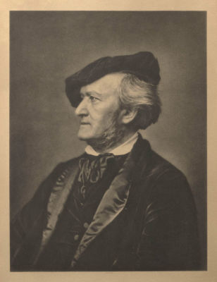 Композитор Рихард Вагнер. Фототипия. Вторая половина XIX века. Размер по раме 65х51 см. Условно 