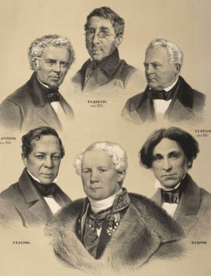 [Русский художественный листок Тимма] Художники, участвовавшие в сооружении Исаакиевского 