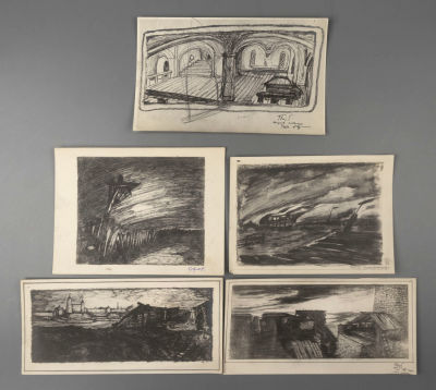 [Ленфильм] Суворов Н. Г. 5 фотографий иллюстраций к к/ф &laquo;Петр Первый&raquo;. 1930-е гг. Хорошее 