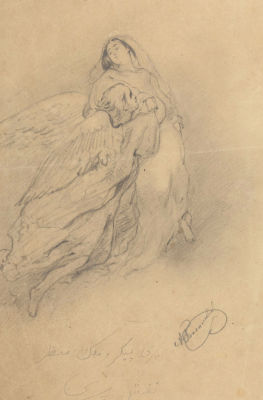 Подпись неразборчивая. Вознесение. Конец XIX века. Размер 22,5х15,5 см. Удовлетворительное 