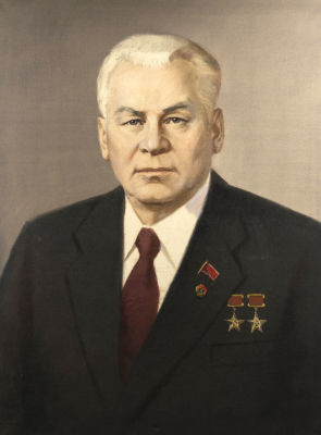 Баландин И. Портрет Черненко К. У. 1970-е гг. Холст, масло. Размер 80х60 см. Условно хорошее 