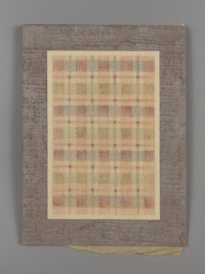 [Архив художника] Тарасов С. Н. Эскиз орнамента ткани. 1940-е гг. Бумага, цветные карандаши. Раз 