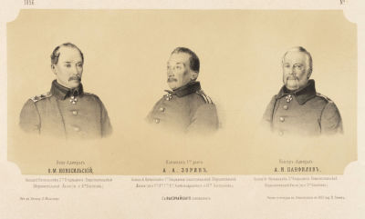 [Русский художественный листок Тимма] Новосильский, Зорин и Панфилов. №7. 1856. Бумага 