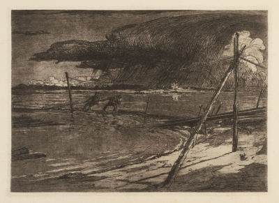 Фалилеев В. Д. Туча. Эстамп. 1920-е гг. Размер 21,5х28 см. Условно хорошее состояние. Следы 