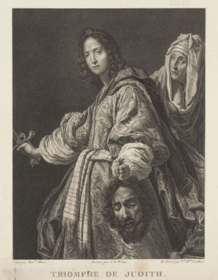 Аллори А. (по рисунку), Викар Ж.-Б. (по рисунку), Тардьё П. А. (гравер). Триумф Юдифи. Рубеж 