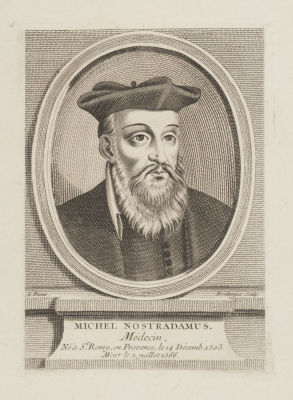 Лоран А. (по рисунку), Буланже Ж. (гравер). Нострадамус. Первая половина XVIII в. Бумага 