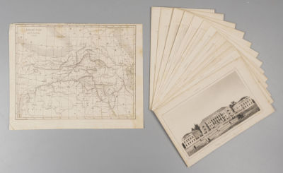 Lemaitre. 13 гравюр на стали тему Армении + карта. 1838. Размер гравюр 12,5х20 см, карты 20х25 см. 