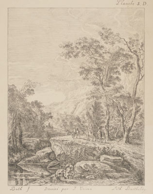 Bartholdy (гравер). Путники на ослах. XIX век. Литография. Размер 43х28,5 см. Условно хорошее 