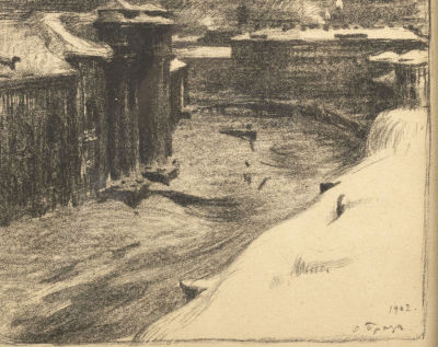 [Мир Искусства] Браз О. И. Новая Голландия. 1902. Бумага, литография. Размер 17х22 см. Размер 