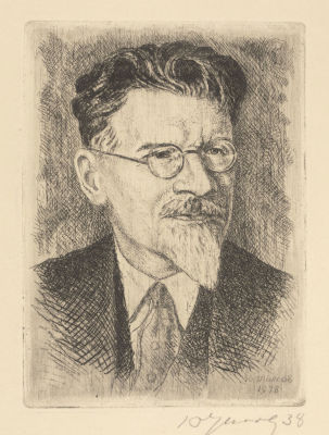 Титов Ю. Портрет Калинина. 1938. Бумага, офорт. Размер 32х25 см. Условно хорошее состояние. 