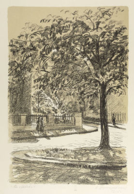 Думаревская К. Н. Львов. 1956. Бумага, автолитография. Размер 54,5х34 см. Условно хорошее 