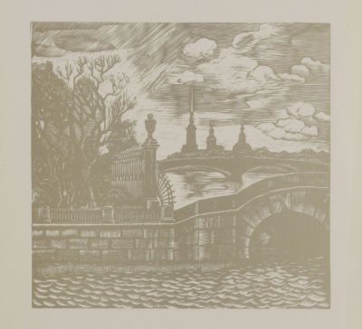 Н/х. Лебяжья канавка. 1980-1990-е гг. Бумага, линогравюра. Размер в сложенном виде 29,5х21 см. У 