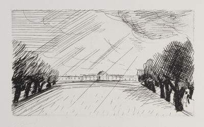 Громов В. В. Кваренги. Александровский дворец. 1983. Бумага, офорт. Размер 21х30 см. Хорошее 