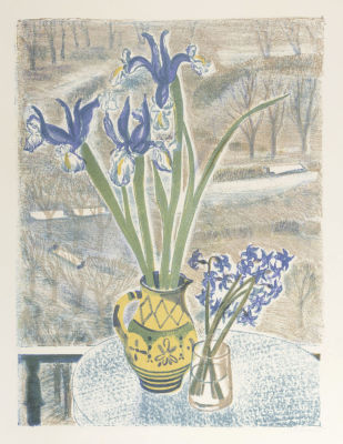 Левина М. Г. Весенний натюрморт. 1985. Бумага, литография. Размер 54х40 см. Хорошее состояние. 