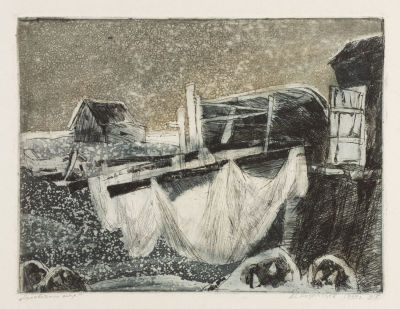 Кудрявцев А. К. Соловецкие острова. 1999. Бумага, офорт, акватинта. Размер листа 30х40 см. Хорош 