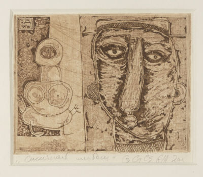 [Железные семечки] Зацарный Д. Семейный альбом.1990-е гг. Бумага, офорт, акватинта, травленый 