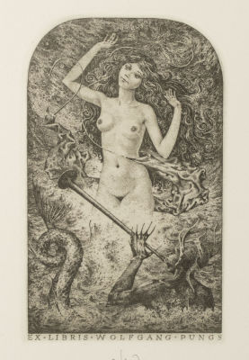 Калинович К. Русалка. 2000-е гг. Бумага ручного литья, офорт. Размер 27х20 см. Хорошее 