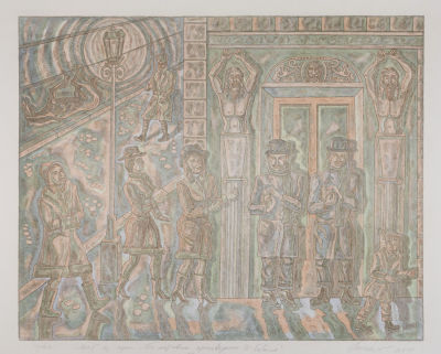 Шестаков Ю. В. Дорога. Лист из серии "По мотивам произведений И. Бабеля". 2010. Бумага 