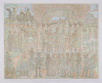 Шестаков Ю. В. Конец богадельни. Лист из серии "По мотивам произведений И. Бабеля". 2011. 