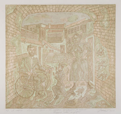 Шестаков Ю. В. История моей голубятни. Лист из серии "По мотивам произведений И. Бабеля". 2010. 