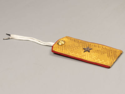 Погон. Генерал Бронетанковых войск образца 1943. Металлизированый. Размер 15х6.5 см. Следы 