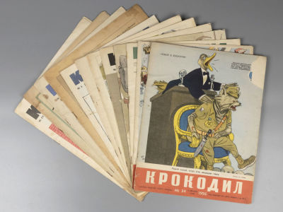 [12 выпусков] Крокодил. 12 выпусков за 1956-1965 гг. Журнал сатиры. Крокодил. № 34 за 1956 год 
