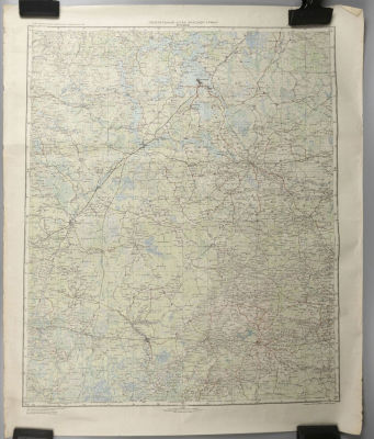 [Для служебного пользования] Карта. Генеральный штаб РККА. Осташков. Л., 1942. Карта. 