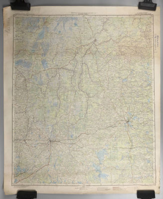 [Для служебного пользования] Карта. Генеральный штаб ВС СССР. Великие Луки-7. Л., 1946. Карта. 